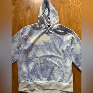 Nike Women’s Light Blue and White Hoodie